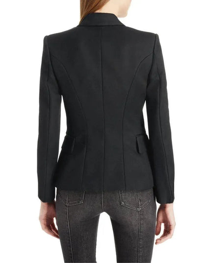 Lapel Collar Long Sleeve Blazer