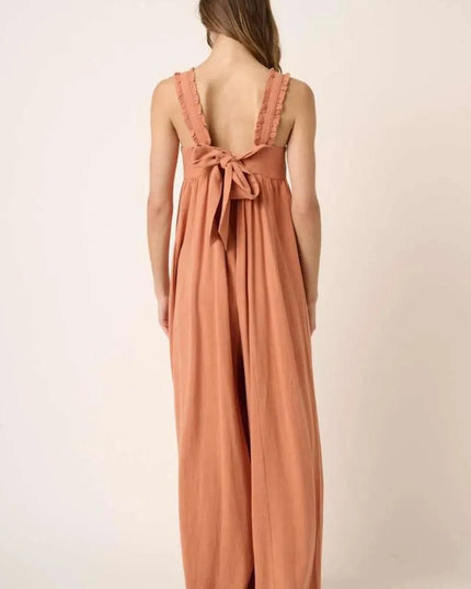 Mittoshop Sleeveless Wide Leg Jumpsuit - ShopEasier