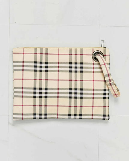 Carry Your Love Plaid Wristlet