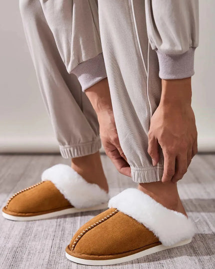 Cozy Faux Fur Round-Toe Slippers