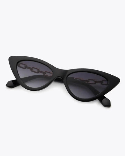 Chain Detail Cat-Eye Sunglasses - ShopEasier