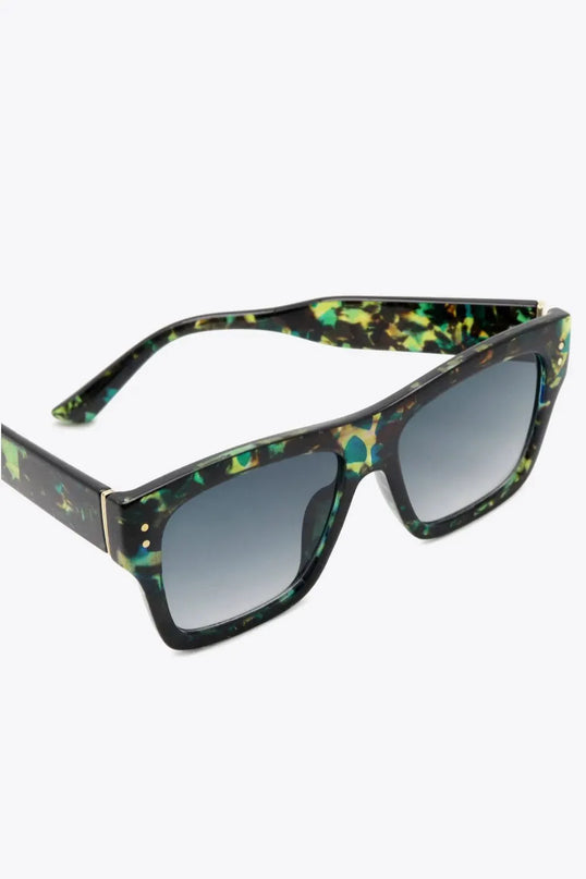 UV400 Patterned Polycarbonate Square Sunglasses - ShopEasier