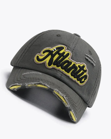 ATLANTIC Graphic Distressed Baseball Cap - ShopEasier