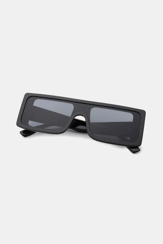 Gafas de sol rectangulares de policarbonato con protección UV400 y estuche