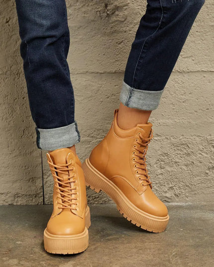 East Lion Corp Platform Combat Boots - ShopEasier