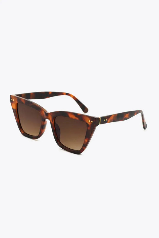 Gafas de sol Wayfarer UV400 de policarbonato con estuche