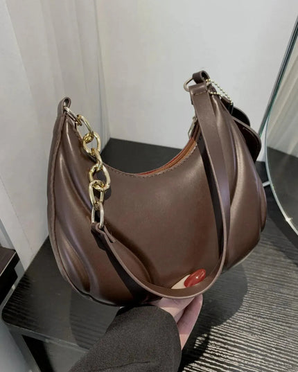 PU Leather Shoulder Bag with EarPods Bag