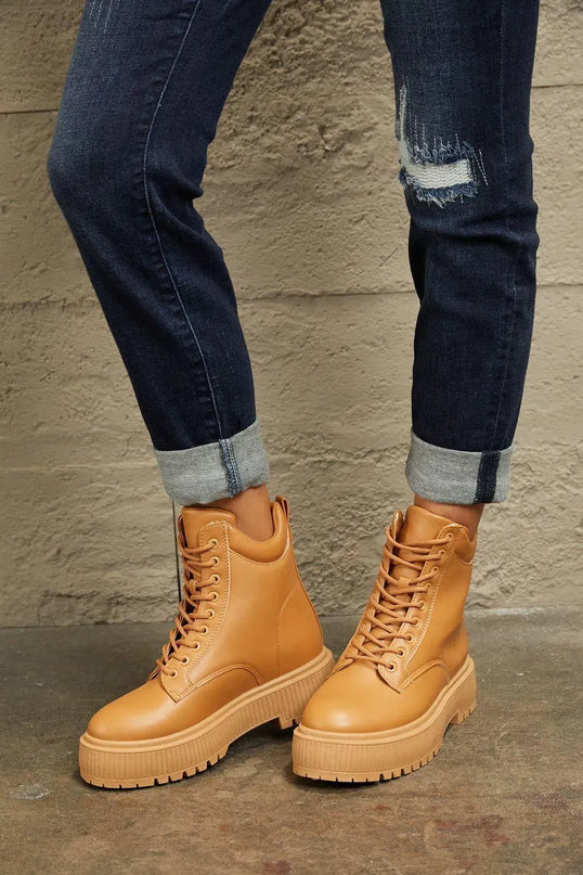 East Lion Corp Platform Combat Boots - ShopEasier