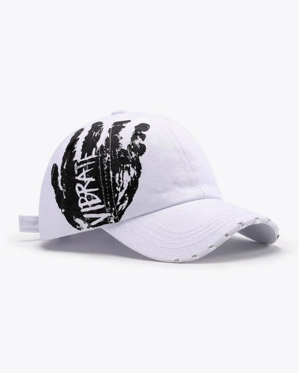 VIBRA Graphic Distressed Adjustable Baseball Cap - ShopEasier