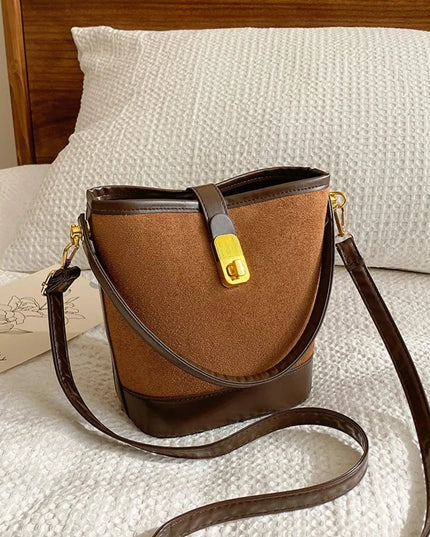 PU Leather Bucket Crossbody Bag