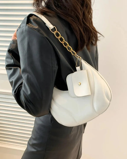 PU Leather Shoulder Bag with EarPods Bag