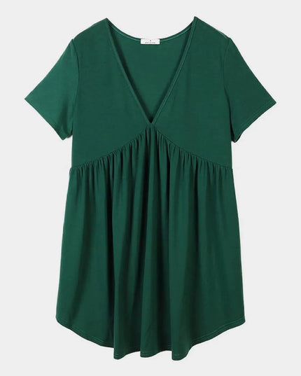 V-Neck Short Sleeve Lounge Dress