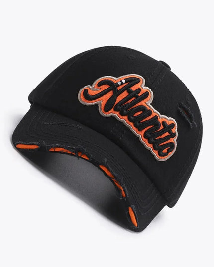 ATLANTIC Graphic Distressed Baseball Cap - ShopEasier