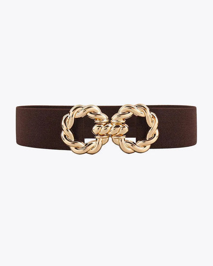 Elastic Belt with Zinc Alloy Buckle