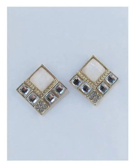 Squared faux stone earrings - ShopEasier