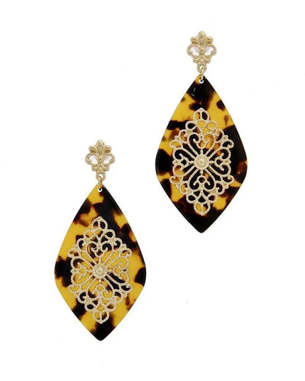 Teardrop Moroccan Pattern Earring - ShopEasier