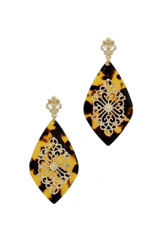 Teardrop Moroccan Pattern Earring - ShopEasier