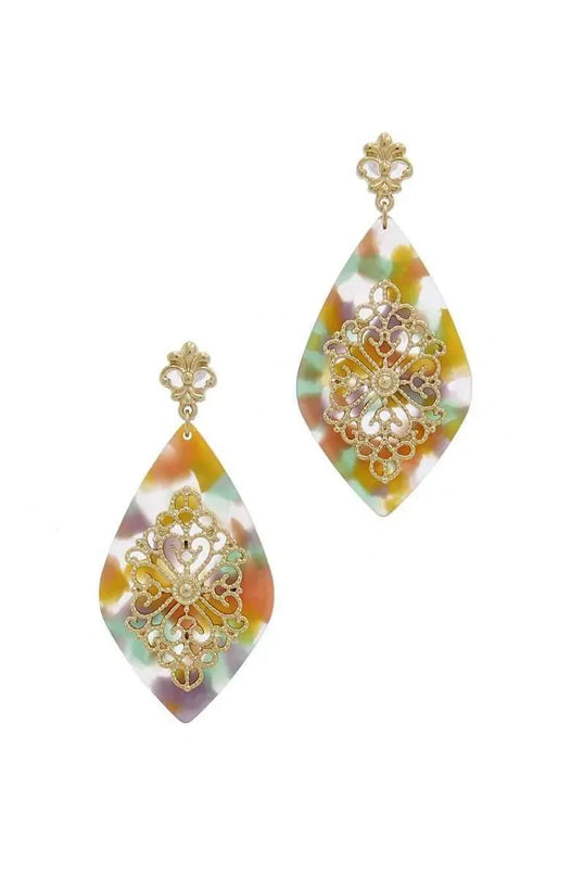 Teardrop Moroccan Pattern Earring - ShopEasier