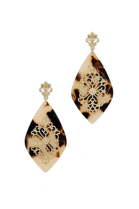 Teardrop Moroccan Pattern Earring - ShopEasier