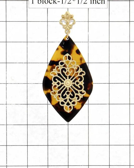 Teardrop Moroccan Pattern Earring - ShopEasier