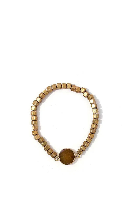 Modern Multi Beaded And Stone Bracelet - ShopEasier