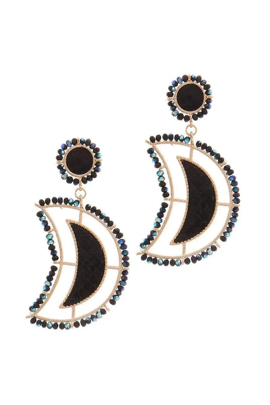 Beaded Snake Pattern Post Drop Earring - ShopEasier