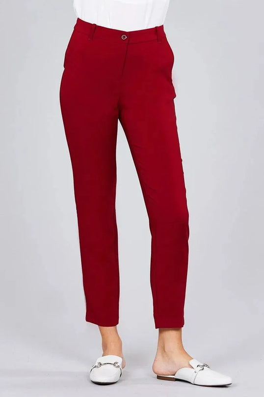 Seam Side Pocket Classic Long Pants - ShopEasier