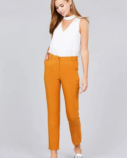 Seam Side Pocket Classic Long Pants - ShopEasier