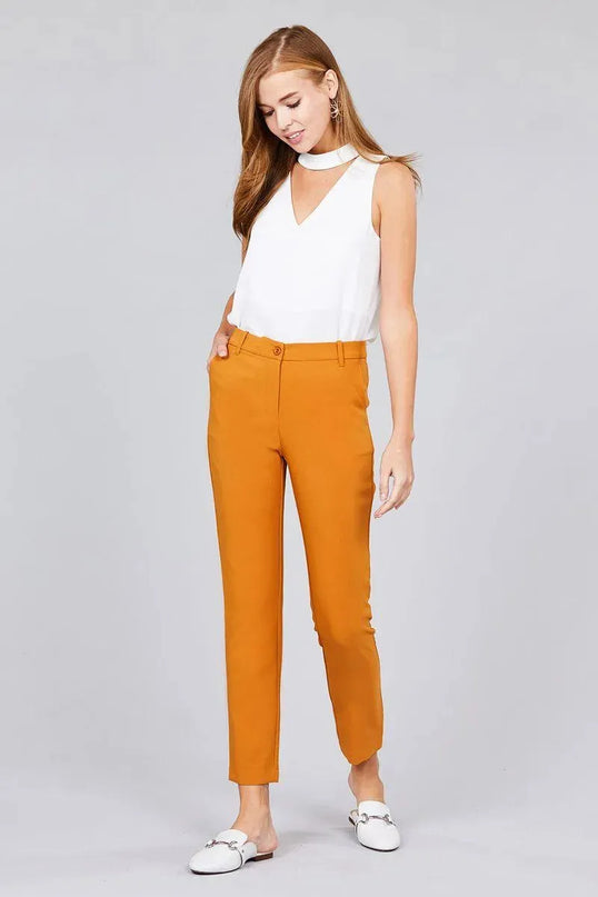 Seam Side Pocket Classic Long Pants - ShopEasier