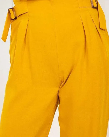 High Waist Paperbag Wide Pants - ShopEasier