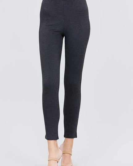 Waist Elastic Band Ponte Pants - ShopEasier