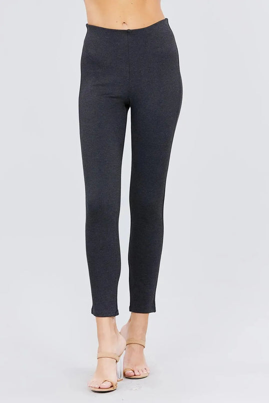 Waist Elastic Band Ponte Pants - ShopEasier