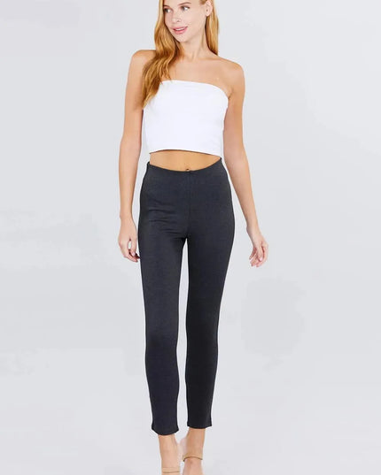 Waist Elastic Band Ponte Pants - ShopEasier