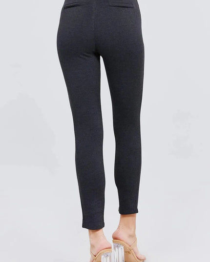 Waist Elastic Band Ponte Pants - ShopEasier