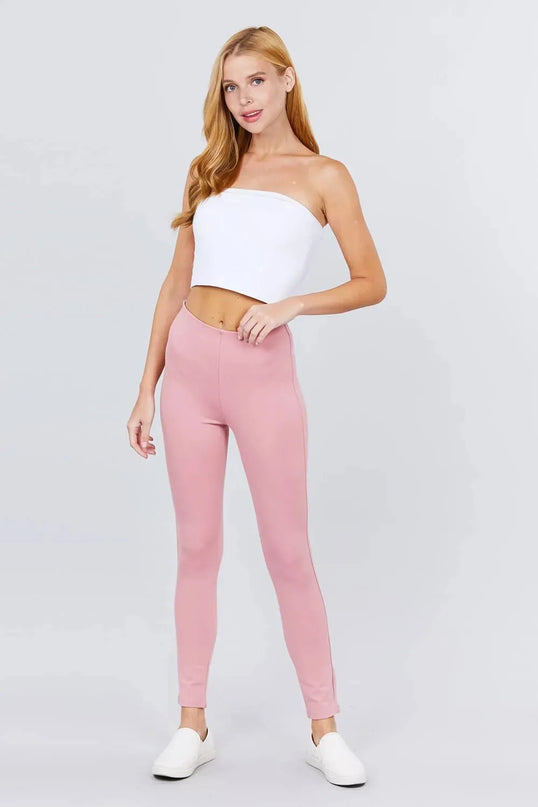 Waist Elastic Band Ponte Pants - ShopEasier