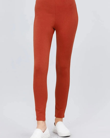 Waist Elastic Band Ponte Pants - ShopEasier