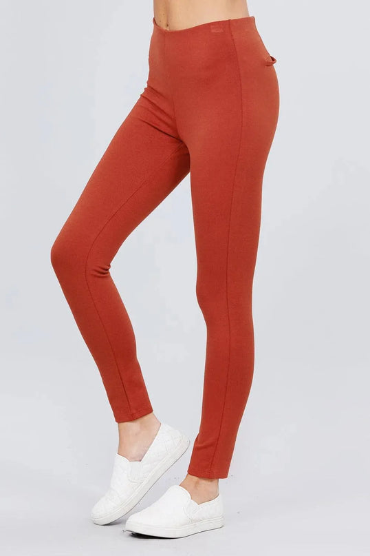 Waist Elastic Band Ponte Pants - ShopEasier