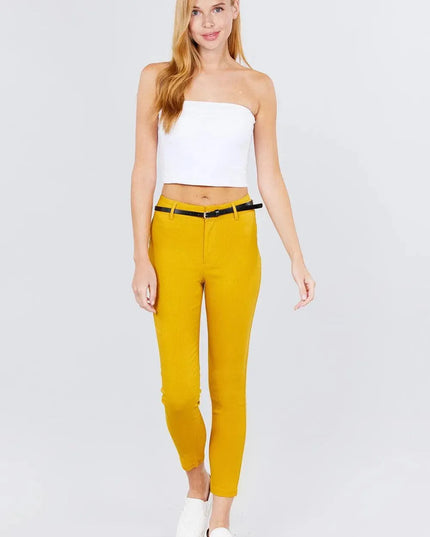 Bengaline Belted Pants - ShopEasier