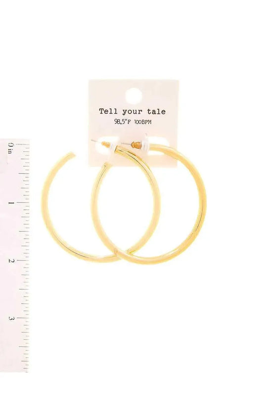 Trendy Fashion 2 Inch Open Hoop Earring - ShopEasier