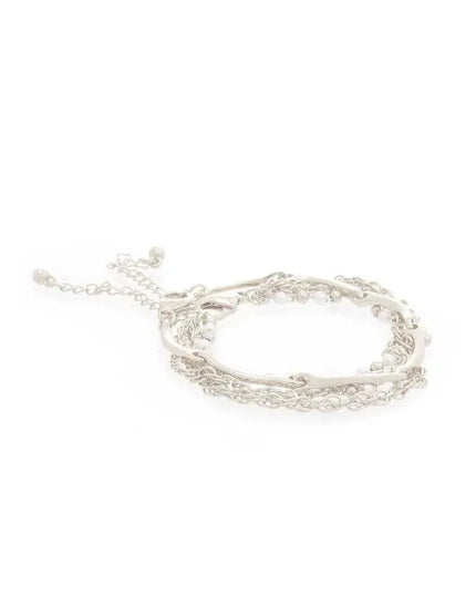 Pearl Point Multi Layered Chain Bracelet - ShopEasier