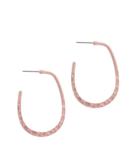 Texture Metal Circle Drop Earring - ShopEasier