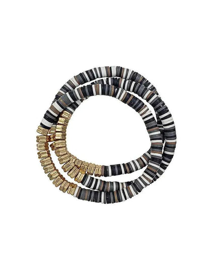 Triple Multi Ring Bead Stretchable Bracelets - ShopEasier