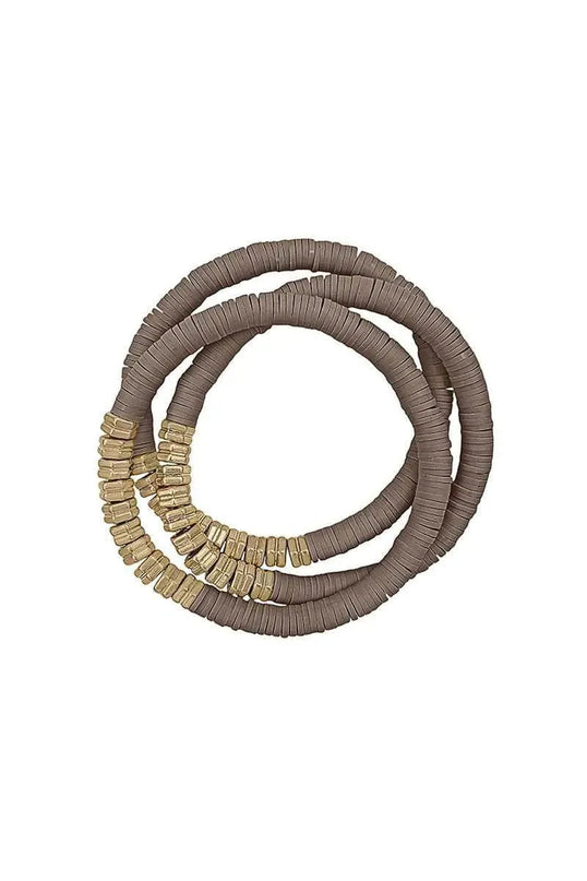 Triple Multi Ring Bead Stretchable Bracelets - ShopEasier