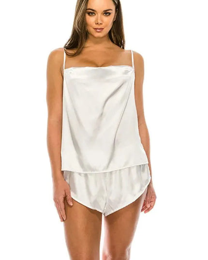 Satin Pj Short Set - ShopEasier