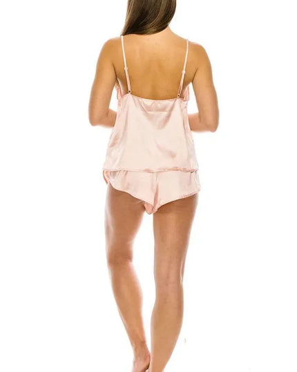 Satin Pj Short Set - ShopEasier