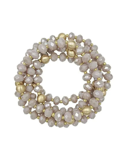 Fashion Glass Bead Multi Stretch Bracelet - ShopEasier