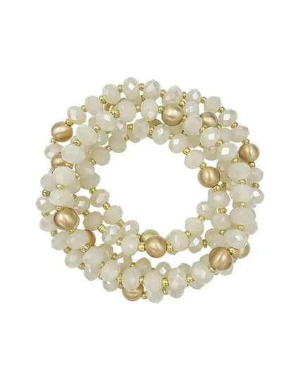 Fashion Glass Bead Multi Stretch Bracelet - ShopEasier