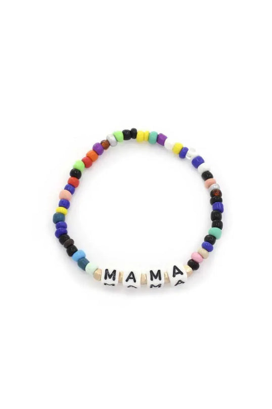 Mama Quote Beaded Stretch Bracelet - ShopEasier