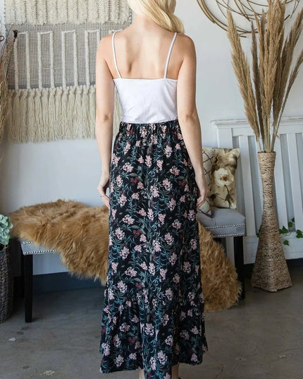 Elastic Waistline Maxi Skirt - ShopEasier