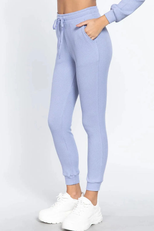 Waist Band Side Pocket Thermal Pants - ShopEasier